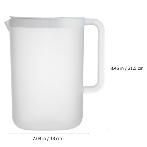 3Pcs White Cold Water Kettle with Handle Large Storage Pitcher 1