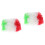 2Pièces Perruques Costume Clown Polyester Multicolores Pour Supporters 3