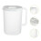 3Pcs White Cold Water Kettle with Handle Large Storage Pitcher 7