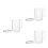 3Pcs White Cold Water Kettle with Handle Large Storage Pitcher 8