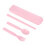 3Sets Tarwestro Kind Bestekset Roze Met Bewaarbox 2