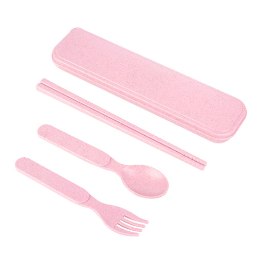 3Sets Tarwestro Kind Bestekset Roze Met Bewaarbox 1