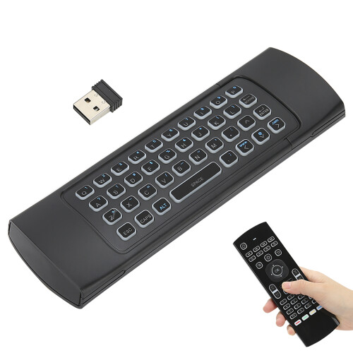 6-Axis Wireless Backlight Keyboard with Remote, 81 Keys, 2.4G