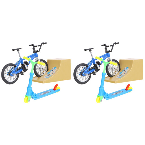 2Sets Mini Finger Bikes En Scooters Set Educatief Speelgoed 2
