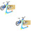 2Sets Mini Finger Bikes En Scooters Set Educatief Speelgoed 6