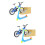2Sets Mini Finger Bikes En Scooters Set Educatief Speelgoed 7