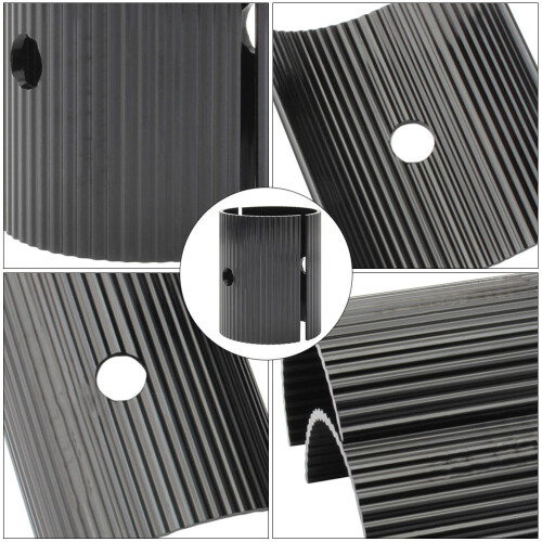 4Pièces Convertisseur Guidon Aluminium Noir 2