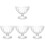 4Pièces Coupes À Dessert Transparentes Pieds Pour 3