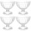 4Pièces Coupes À Dessert Transparentes Pieds Pour 5