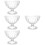 4Pièces Coupes À Dessert Transparentes Pieds Pour 7