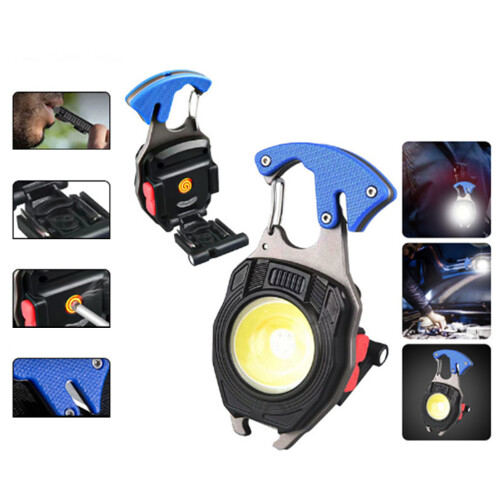 Super Bright LED Key Chain Light – Dual Red White Mini Portable Work Light