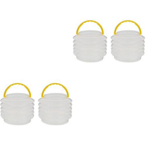 4Pièces Bac Plastique Transparent Avec Lavage Pinceaux 2