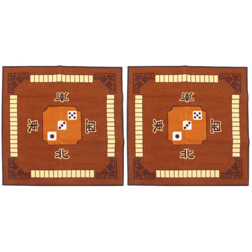 2Pièces Nappes De Table Pour Mahjong Mat Antidérapant Polyester 1