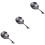 3Pièces Cocktail Noir Acier Antirouille Pour 5