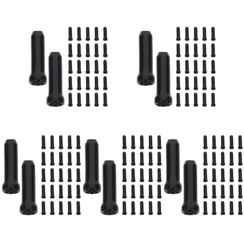 250Pièces Protections Embouts Câble Accessoire Noir 1