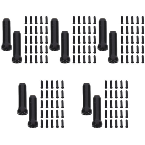250Pièces Protections Embouts Câble Accessoire Noir 2