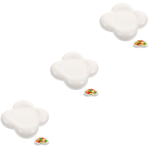 3St Elegant Wit Snackplateau Multifunctioneel En Slijtvast 2