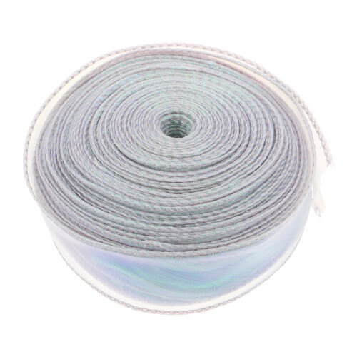 40Yardrubans Tulle Argenté Pour Bouquets Fêtes Décoratives 1