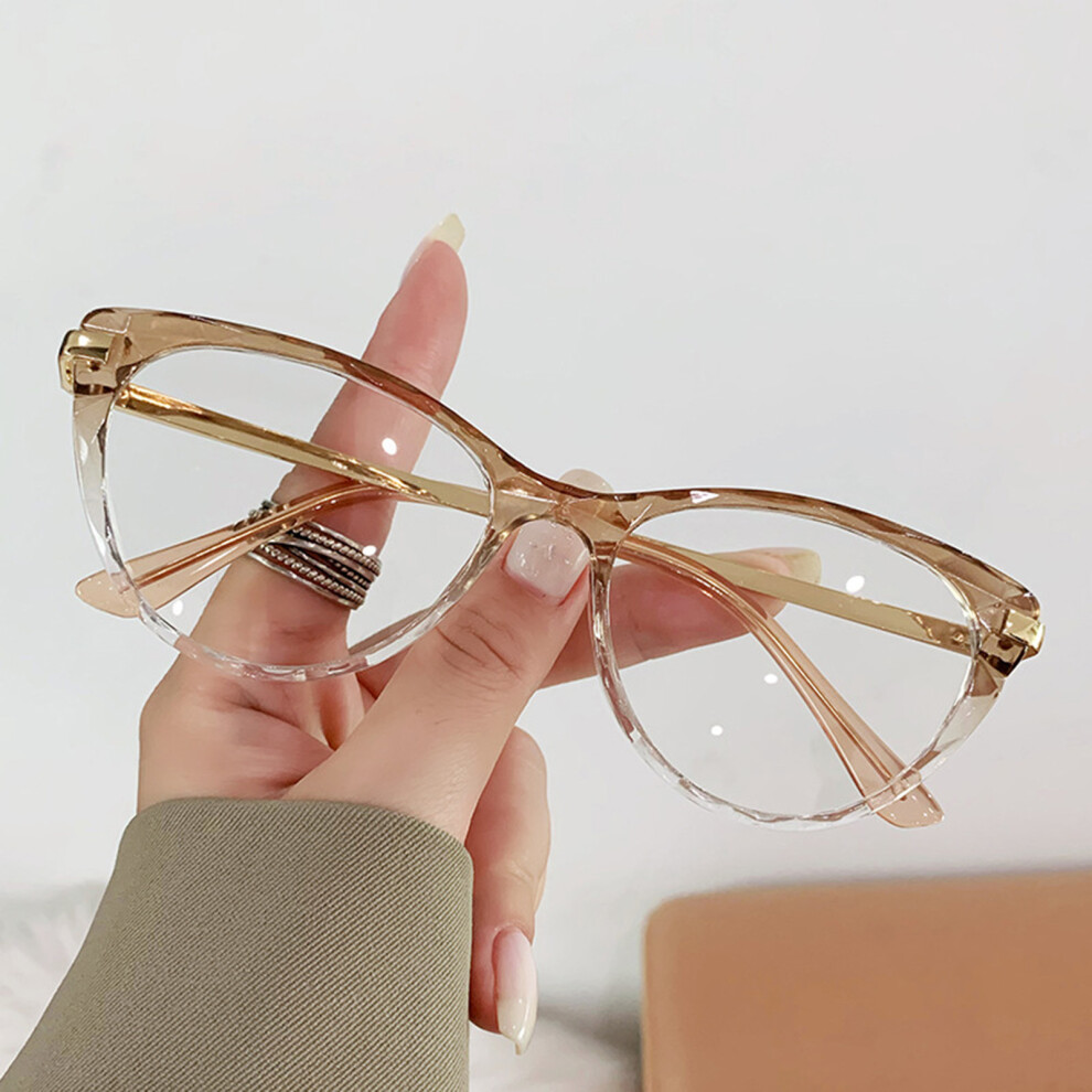 Reach-Tools (Gradual Tea Box) Blue Light Gaming Glasses For Women - Cat Eye Frame