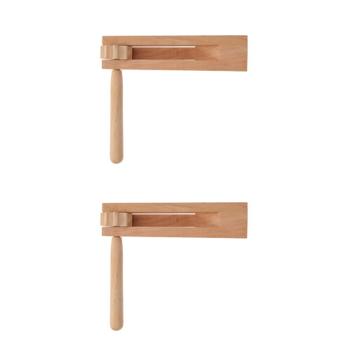 2St Traditionele Ratel Speelgoed Beige Handpercussie Voor Kids 1