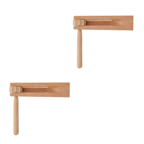 2St Traditionele Ratel Speelgoed Beige Handpercussie Voor Kids 2