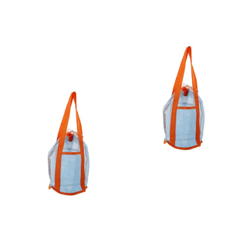 2St Multifunctionele Mesh Strandtas Nylon Voor Kinderen Multi Kleur 2