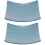 2Pièces Assiettes Carrées Bleu Ciel Multifonction Banquet 5