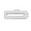 Rectangle Silver Overflow Cover for Bathroom Sink Zinc Alloy 2