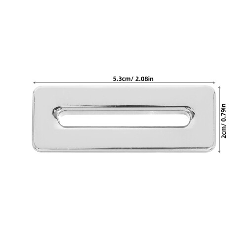 Rectangle Silver Overflow Cover for Bathroom Sink Zinc Alloy 1