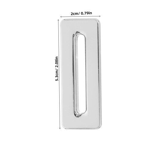 Rectangle Silver Overflow Cover for Bathroom Sink Zinc Alloy 2