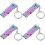 4Pièces Sifflets Animal En Acier Inoxydable Multicolores Pour 6