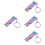 4Pièces Sifflets Animal En Acier Inoxydable Multicolores Pour 7