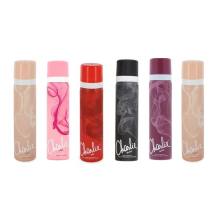 Charlie Body Spray 75ml Mix Pack Of 6 Deodorant Black, Chic, Pink, Red