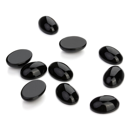 Zwarte Oval Stone Patch Cabochons Creatieve Sieraden 1