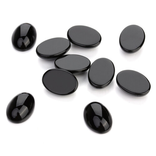 Zwarte Oval Stone Patch Cabochons Creatieve Sieraden 2