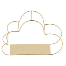 Stylish Cloud Theme Wall Shelves Floating Display Ledgers With Metal Frame Golden Finish No Drill Needed Set Of3Ideal For Bedroom Living Room Decor