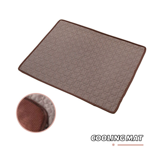 (Grass Brown, S) Soft Pet Mat to Keep Cool Foldable Storage Space-saving for Outdoor Grass 2
