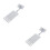 2Pièces Porte-Badge Infirmière Pailleté Argent Rétractable 10
