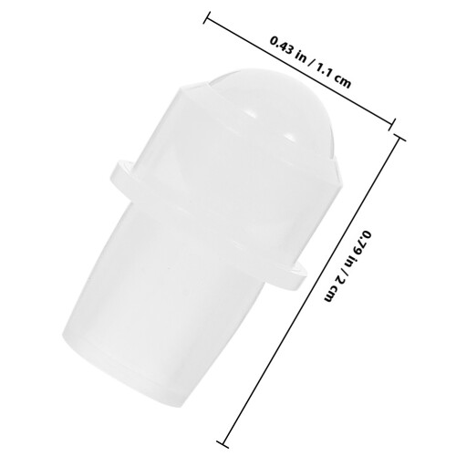 4St Plastic Rollers Wit Voor 10Ml Geurflessen Met 16Mm Hals 1