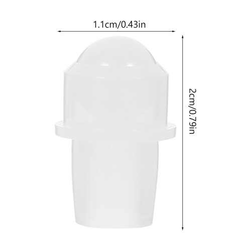 4St Plastic Rollers Wit Voor 10Ml Geurflessen Met 16Mm Hals 2
