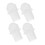 4St Plastic Rollers Wit Voor 10Ml Geurflessen Met 16Mm Hals 10