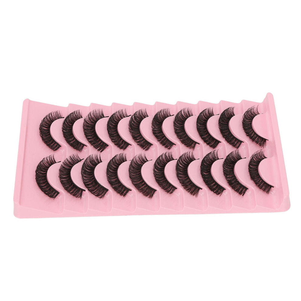 False Eyelashes Set 10 Pairs DD Curl Wispy Fluffy Reusable 3D