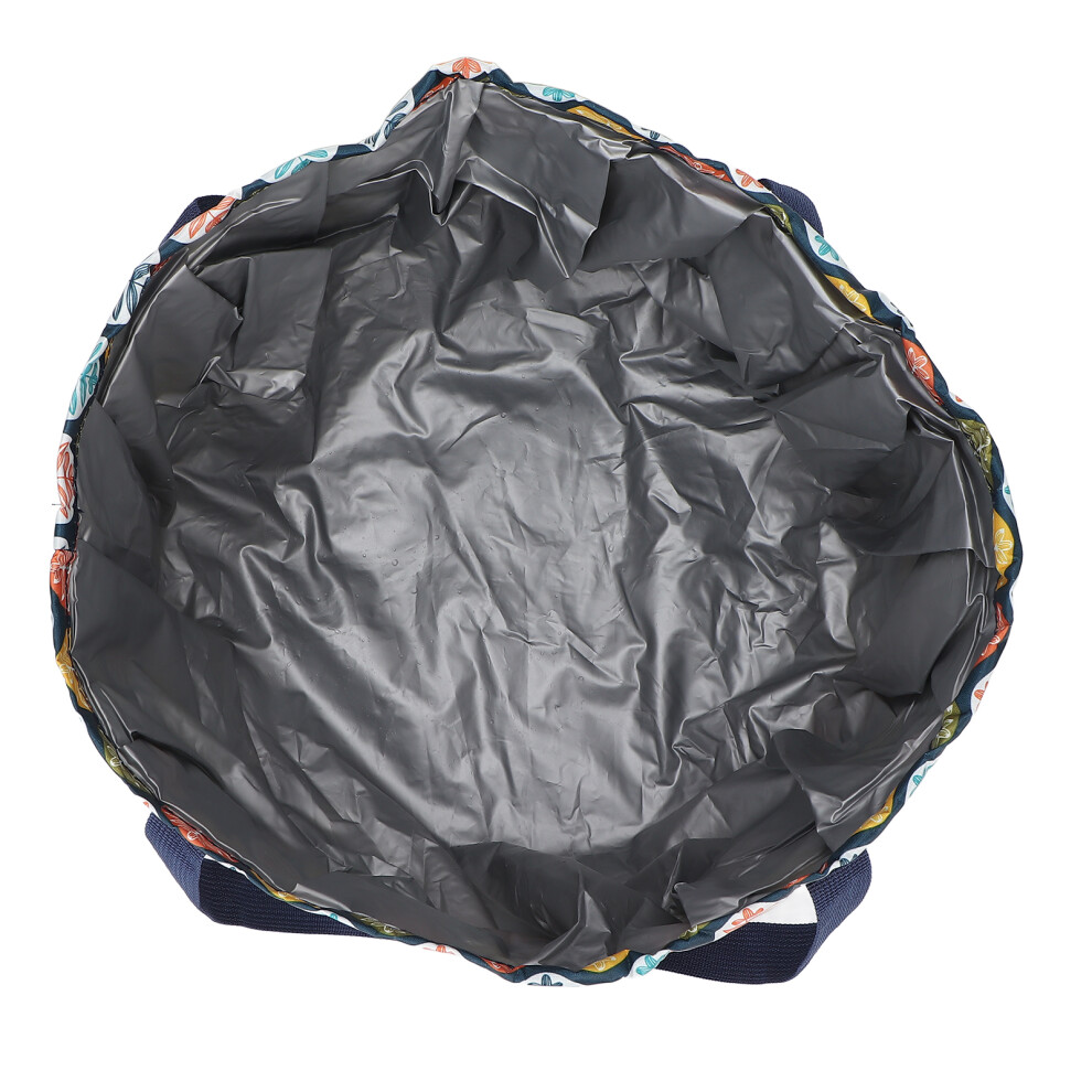Collapsible Foot Bath Basin Polyester 21L Waterproof Foot Spa with Handle Rope