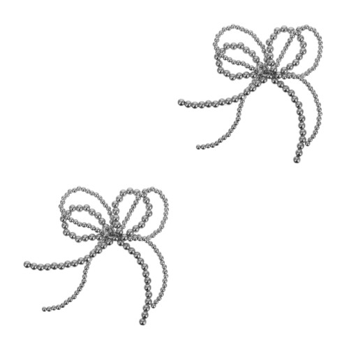 2Stk Bowknot Schmuck Charms Perlen Schlüsselanhänger