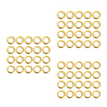240Pcs Golden Curtain Rings Plastic Grommets Smooth Sliding Home Use