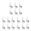 18Pcs Child Adaptive Spoon Replacement Heads Stainless Steel 1
