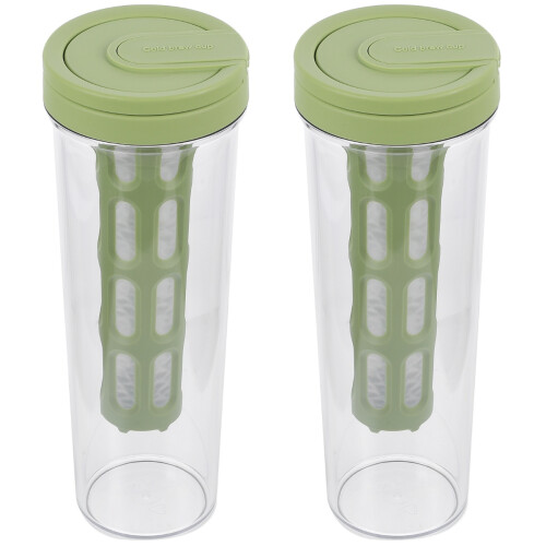 2Pièces À Vert PP Grande Multi-Usage Pour Boissons