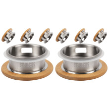 8Pièces Couvercles Verseuse Silver Filtre