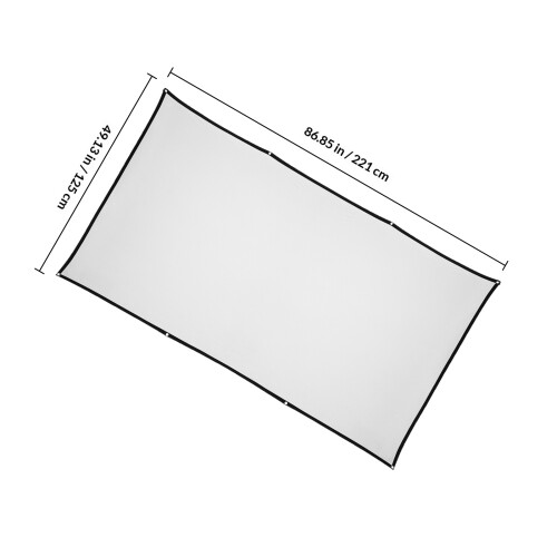 Draagbaar Projectiescherm Outdoor Polyester Dubbelzijdig Wit 1