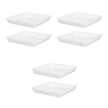 6Stk Weiße Pflanzentabletts Robustem Für Und Garten